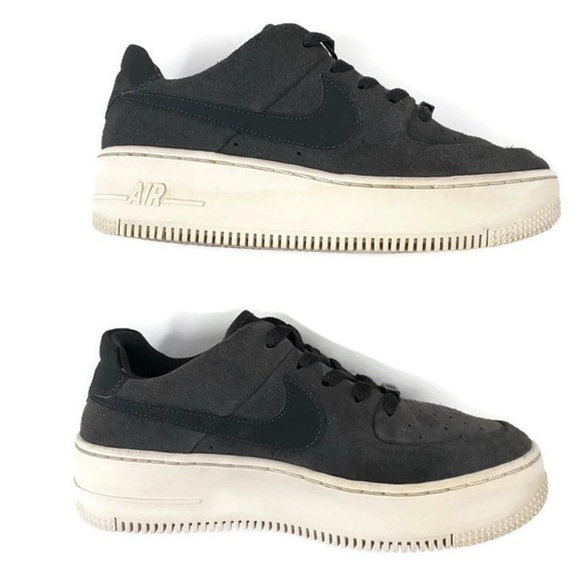 Nike Air Force One Low  Sage Grey Suede size 7.5 - Picture 5 of 9